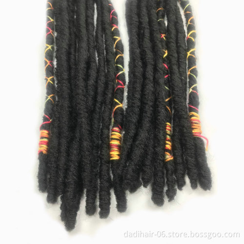 Hot Sale Crochet Braid Hair Small  Slim Twist Hair Bae LUNA Locs with colorful string